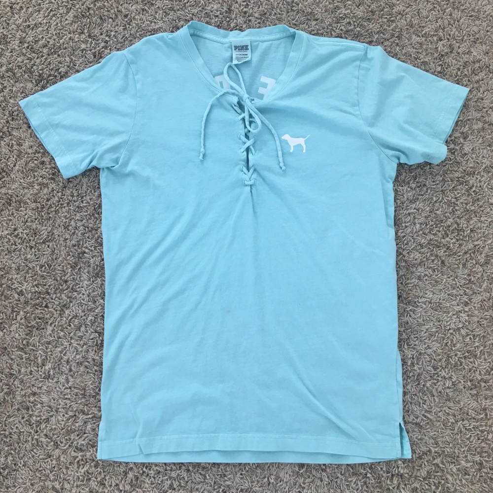 Victoria’s Secret PINK lace-up tee